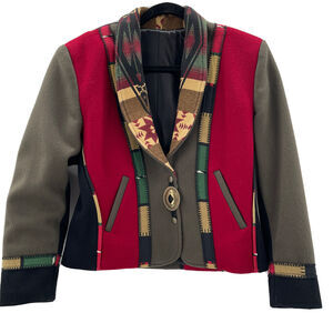 Coloratura Wool Jacket Womens Small‎ Made In USA Southwest Western